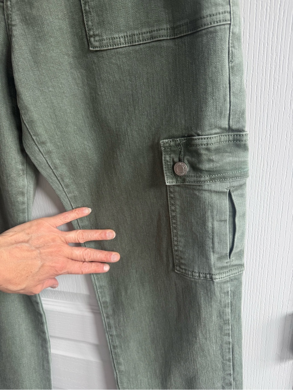 NWOT Vervet  Pants Dixie High Rise Straight Leg Cargo Stretch Indie Clean Girl 2 - Picture 10 of 12